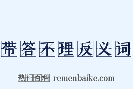 带答不理反义词是什么意思的图片